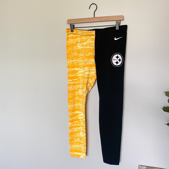 Nike NFL Pittsburgh Steelers Leg-A-See Leggings NWOT - Picture 2 of 6